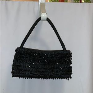 Vintage black beaded bag
